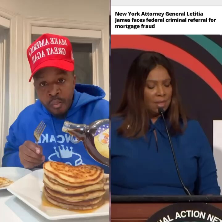 YES!!!!!! HAHA. GLORIOUS. The Tables are Turning. NY AG Letitia James is screaming & having a complete full blown meltdown after being accused of the same thing she accused Trump of doing Tish James believes her mortgage fraud case is racist My Pancakes & Syrup taste better when Democrats are crying 😂