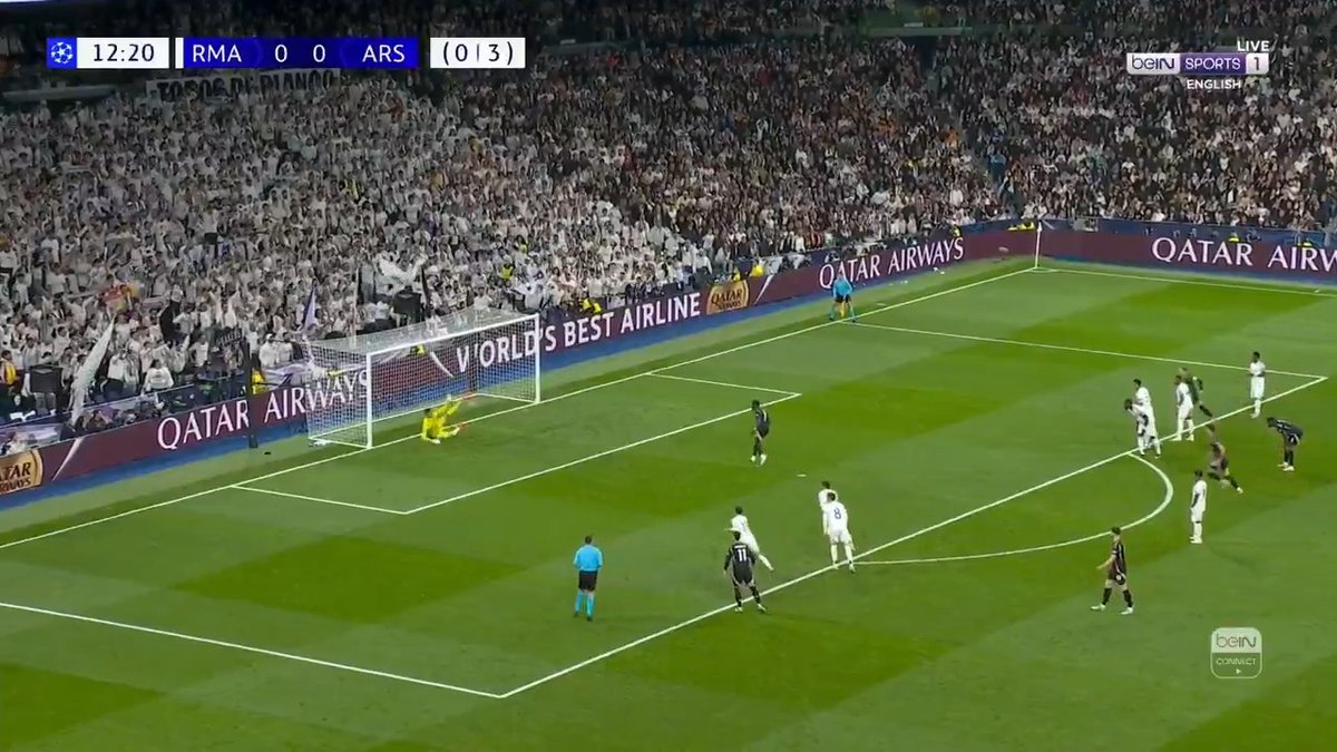 🚨🚨🚨🚨🚨🚨🚨🚨🚨🚨🚨🚨🚨 جنووووووووووون! ساكا يهدر ضربة الجزاء! كورتوا ينقذ ريال مدريد اليوم.