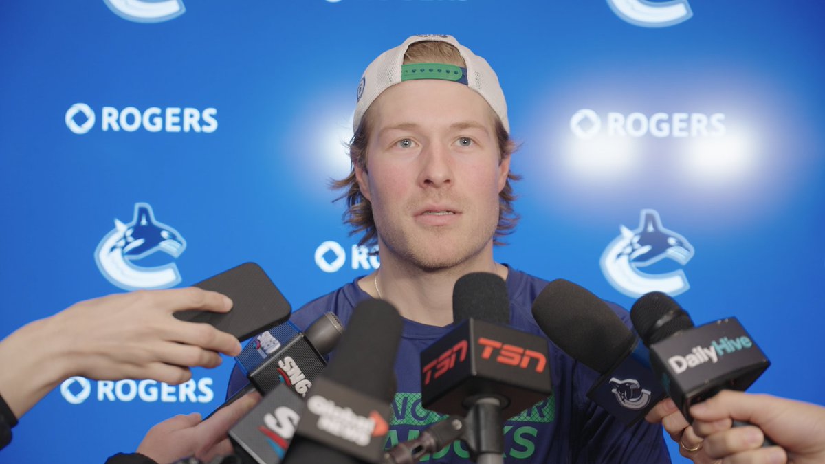 "Have good game with my teammates tonight and finish strong." 🗣 Hear from Brock Boeser ahead of tonight's game against Las Vegas. #Canucks | The Province