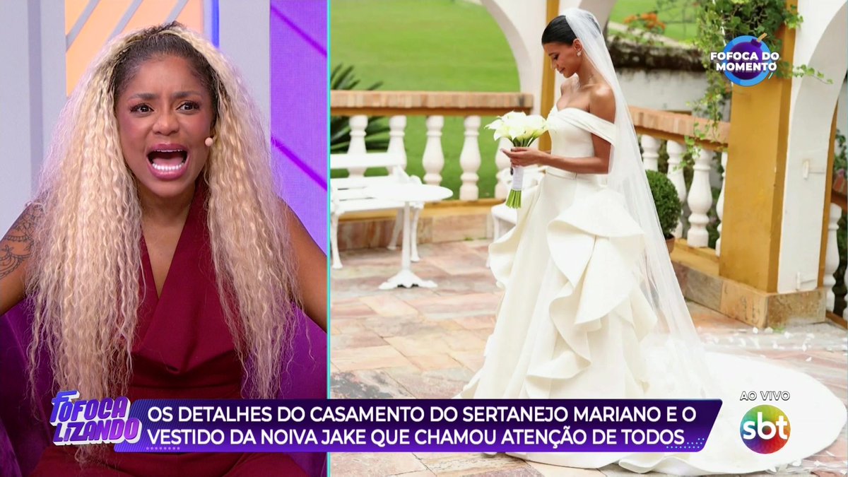 Saiba detalhes sobre o vestido de casamento de Jakelyne Oliveira! #FofocalizandoNoSBT