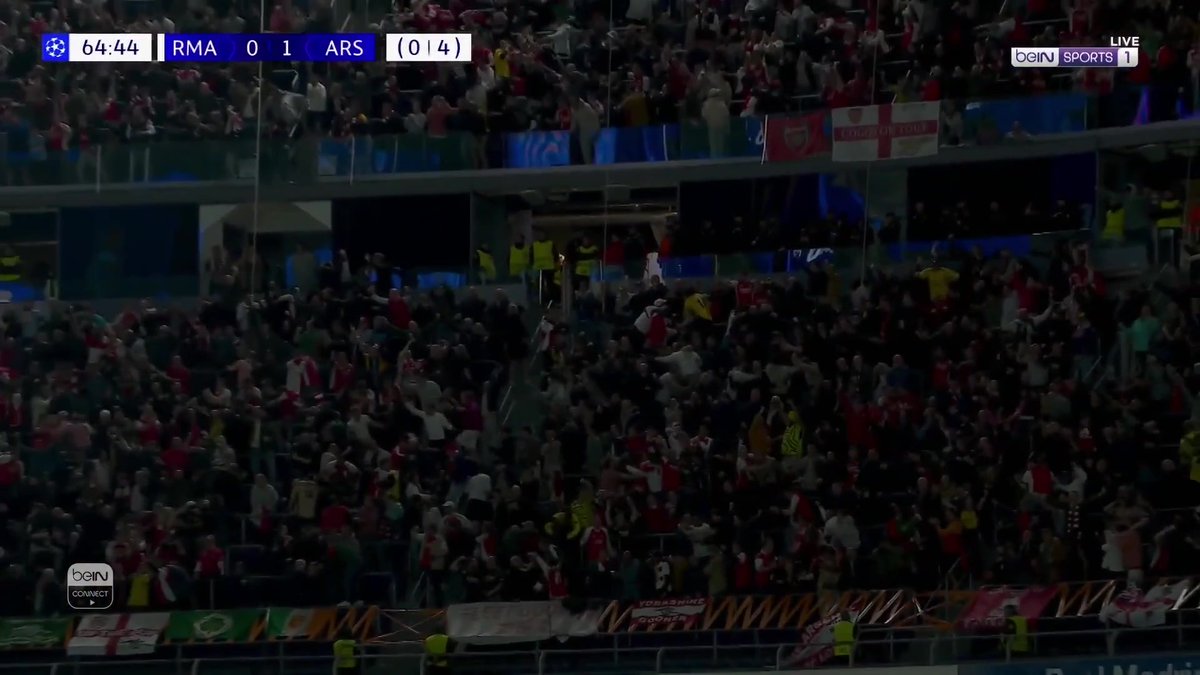 ساكا يهدي آرسنال هدف التقدم ويضع ريال مدريد في موقف محرج ⚽️🔥 #دوري_أبطال_أوروبا