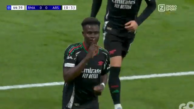 Wat een héérlijke Arsenal-goal! ✨ Bukayo Saka rondt de aanval fraai af 😍 #ZiggoSport #UCL #RMAARS