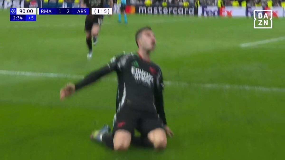 90 minutos no Bernabéu são muito longos, então o Arsenal fechou a eliminatória nos descontos.