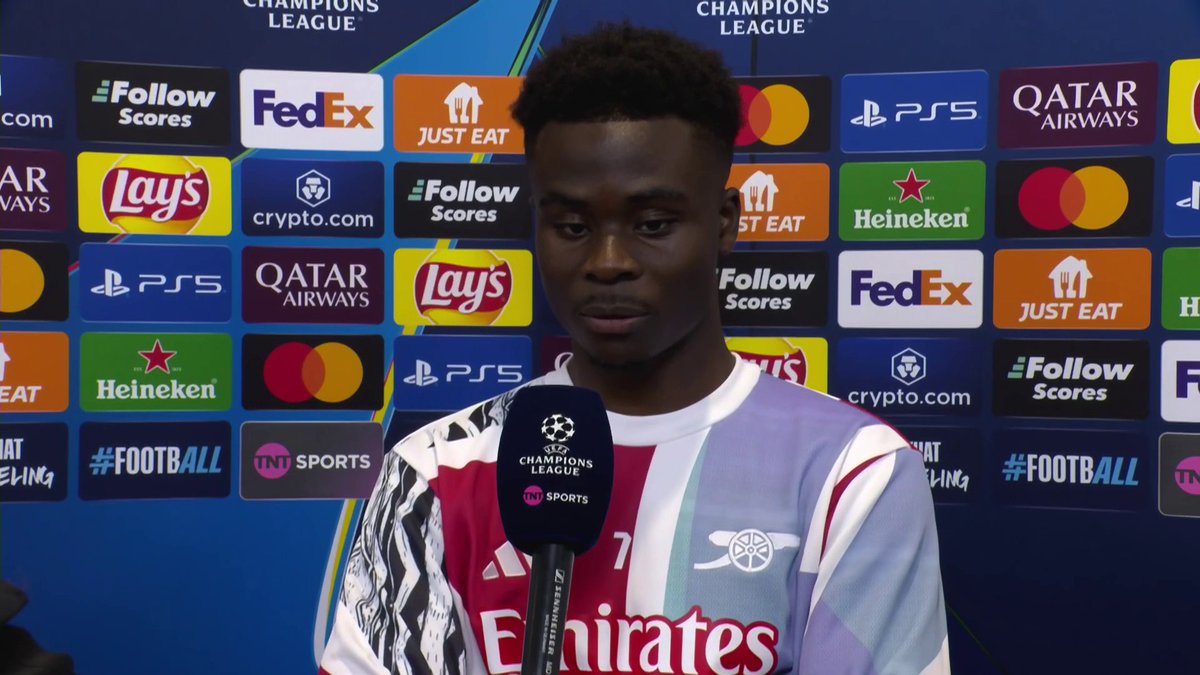 "We showed that we can beat one of the best teams in the world both home and away." 👏 Bukayo Saka discusses a night to remember in Madrid 🤩 🎙 Becky Ives | 📺 TNT Sports & discovery+ UK
