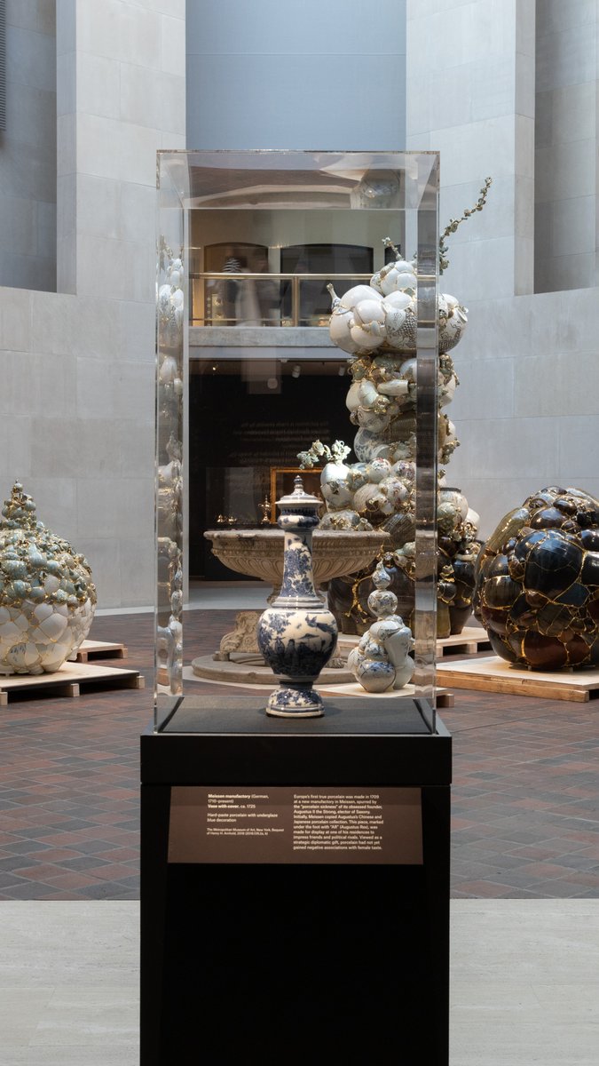 Explore the history of chinoiserie through a feminist lens 🔍 When porcelain arrived in early modern Europe from China, it led to the rise of chinoiserie, a decorative style that encompassed Europe’s fantasies of the East and fixations on the exotic, along with new ideas about women, sexuality, and race. Visit “Monstrous Beauty: A Feminist Revision of Chinoiserie” through August 17. #MetMonstrousBeauty