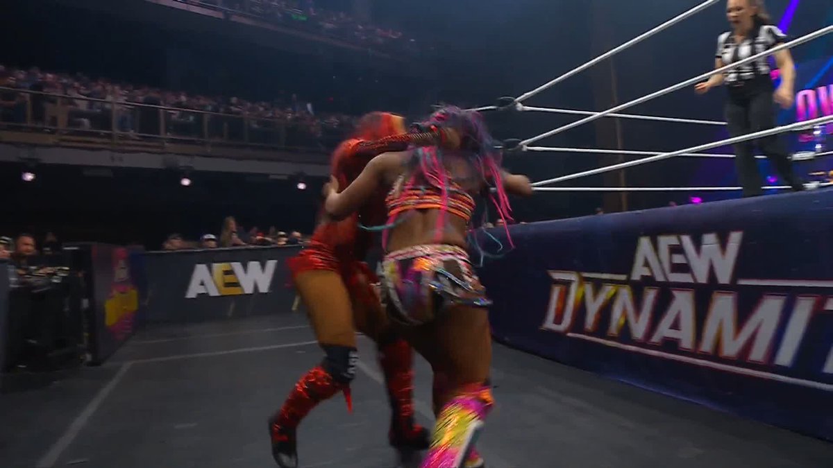 The CEO trying to add insult to injury to the "Forever Champ" as this #OwenHartCup match is heating up! Watch #AEWDynamite LIVE on TBS & MAX Mercedes Moné Varnado | Athena is ROH & All Elite!