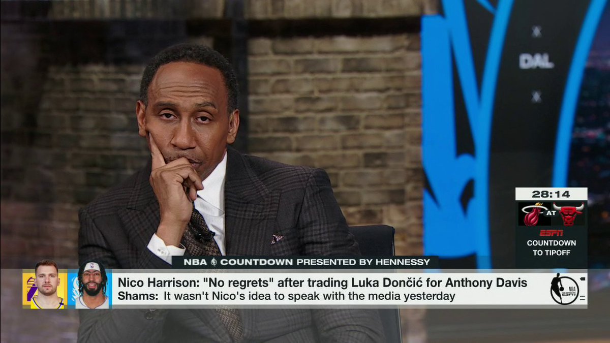 "Nico Harrison did not want to do this closed-door roundtable. This was not his idea. This was something that was enforced by their owner, Patrick Dumont." Shams Charania on the Mavs GM's press conference.