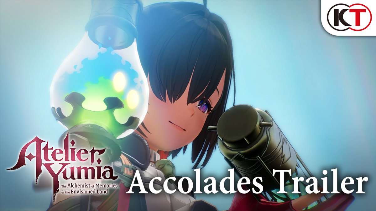 The reviews are in for #AtelierYumia! Check out the accolades trailer! We hope you enjoy the game as well! Atelier Yumia: The Alchemist of Memories & the Envisioned Land is available on PS5, PS4, Nintendo Switch™, Xbox Series X|S, Xbox One and Steam®. #KTfamily