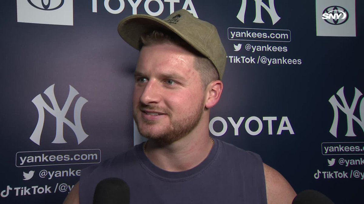 Clarke Schmidt on the chilly weather at Yankee Stadium tonight: "You gotta get used to it, that's how it is in October"
