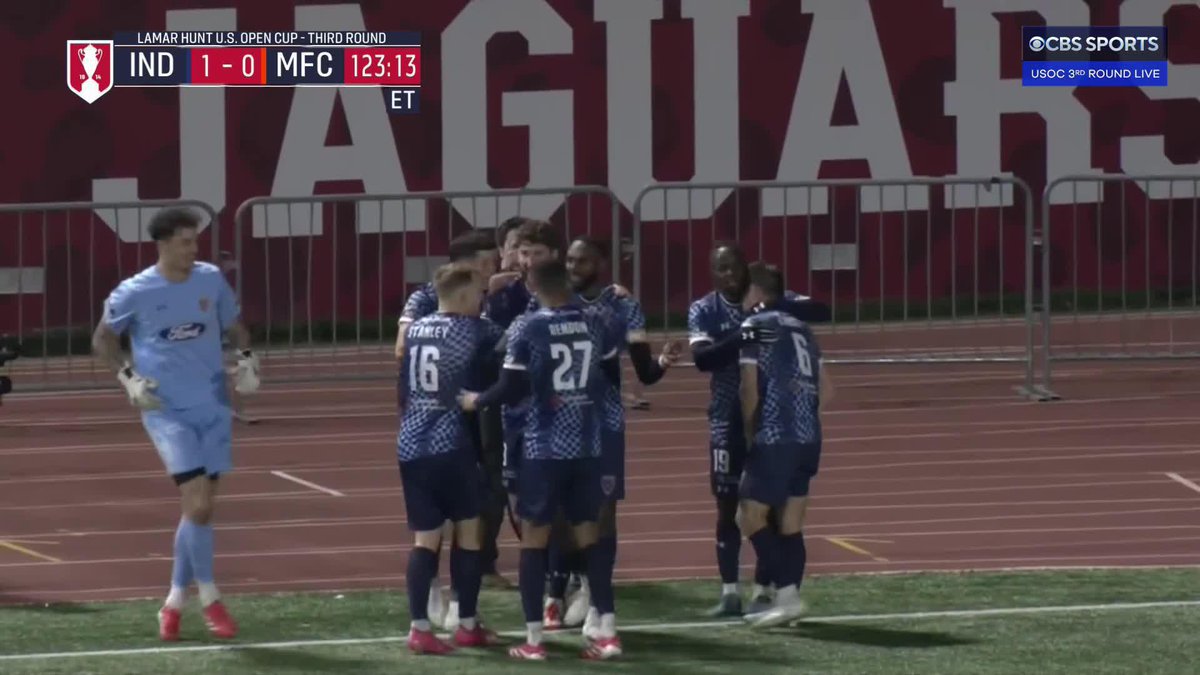 HAYDEN WHITE STRIKES IN EXTRA TIME FOR Indy Eleven! 💥 A brilliant set-piece finish secures the win and sends Indy through to the next round of the U.S. Open Cup! ⚽⚡️