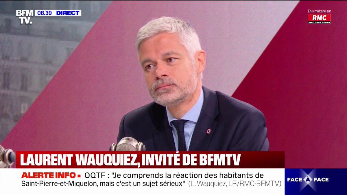 Envoyer les OQTF à Saint-Pierre-et-Miquelon: "Non seulement c'est une proposition sérieuse, mais surtout faisable", affirme Laurent Wauquiez