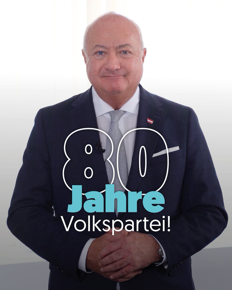 Am 17. April 1945, heute vor genau 80 Jahren, wurde die Österreichische Volkspartei im Schottenstift in Wien gegründet. Und seit 80 Jahren stehen wir an der Seite der Menschen in unserem Land. Nicht nur dann, wenn es leicht ist – sondern gerade dann, wenn die Zeiten schwierig sind. 80 Jahre Volkspartei – das ist eine Erfolgsgeschichte. Und wir schreiben sie gemeinsam weiter. Aus Überzeugung und aus Verantwortung für die Menschen in Österreich. 🇦🇹 Alles Gute, liebe Volkspartei! Auf viele weitere Jahre im Dienst der Menschen! 🎉