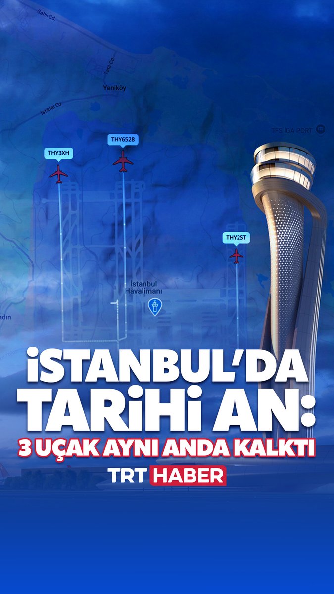 🇹🇷Türkiye Avrupa'da bir ilki başardı. 🛫İstanbul Havalimanı'nda aynı anda 3 pistten 3 uçağın iniş ve kalkış yapmasına imkan tanıyan sistem hayata geçirildi.