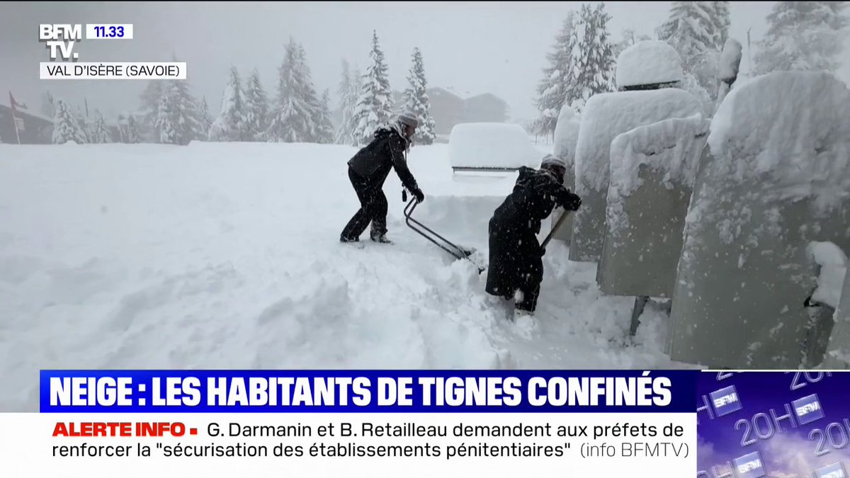 💬 "La situation est assez critique" ➡ Les habitants de Tignes confinés en raison des importantes chutes de neige