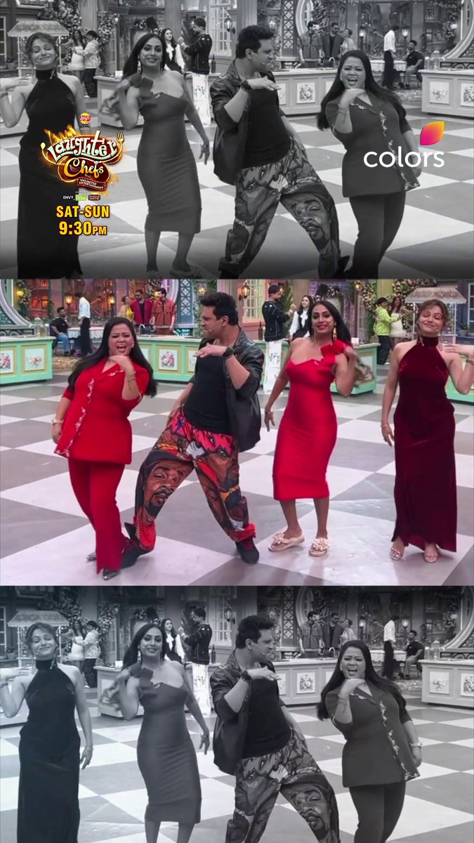 Haye Mirchi! Turning up the heat on the dance floor and how! 🔥💥 Dekhiye #LaughterChefs - Unlimited Entertainment, Sat-Sun raat 9:30 baje sirf #Colors aur JioHotstar par. #RubinaDilaik Krushna Abhishek Kashmera Shah Bharti singh