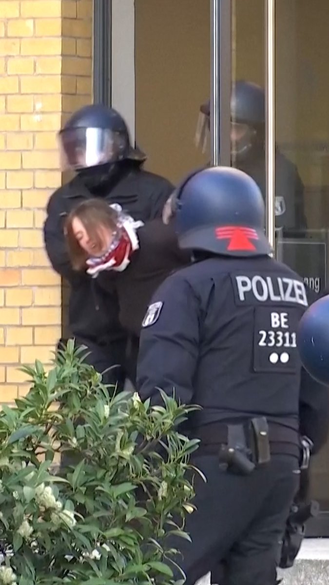 Around 300 police officers were called in to break up a pro-Palestinian demonstration at Berlin's Humboldt University after protesters barricaded themselves inside a lecture hall.
