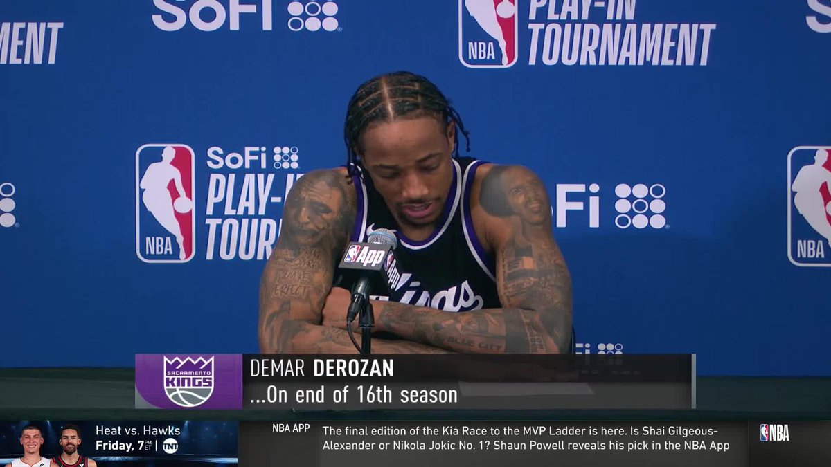 Notorious bum and serial playoff choker Demar Derozan speaks after failing yet again
