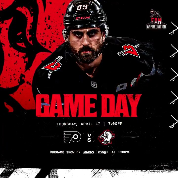 Game day ⚔️ 📺 → 🎟️ → #LetsGoBuffalo