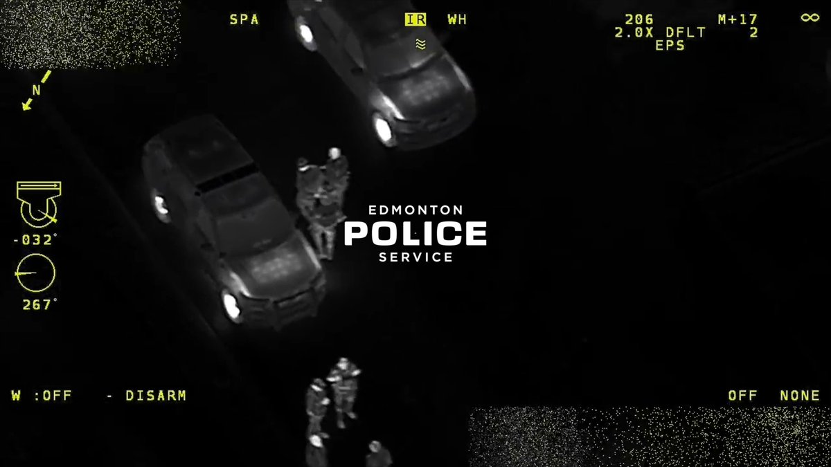 AIR1 followed a stolen work truck as it drove at high speed through Millwoods Park between J. Percy Page High School and the Millwoods Recreation Centre, putting lives in danger. With assistance from patrol officers on the ground and a well-place spike belt, the vehicle was stopped and the driver taken into custody.