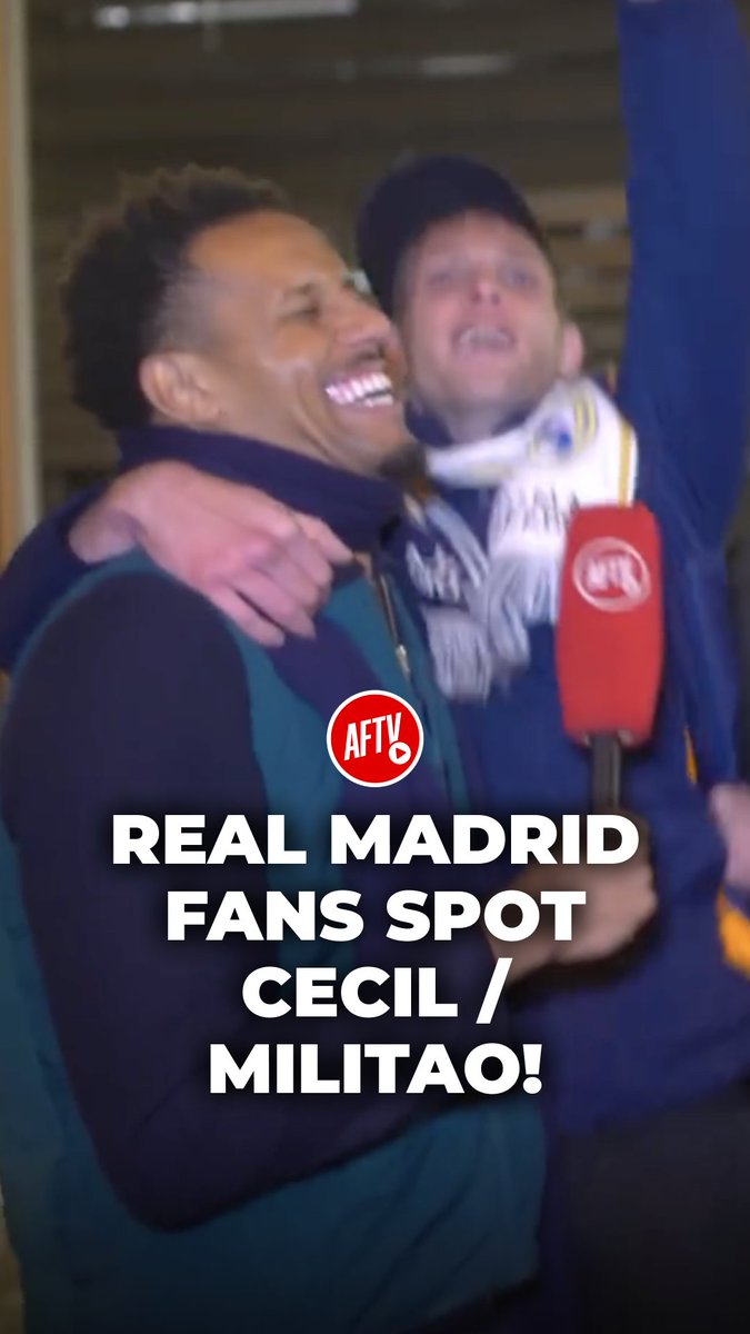 Real Madrid fans spot Cecil / Éder Militão outside the Bernabéu. 😭