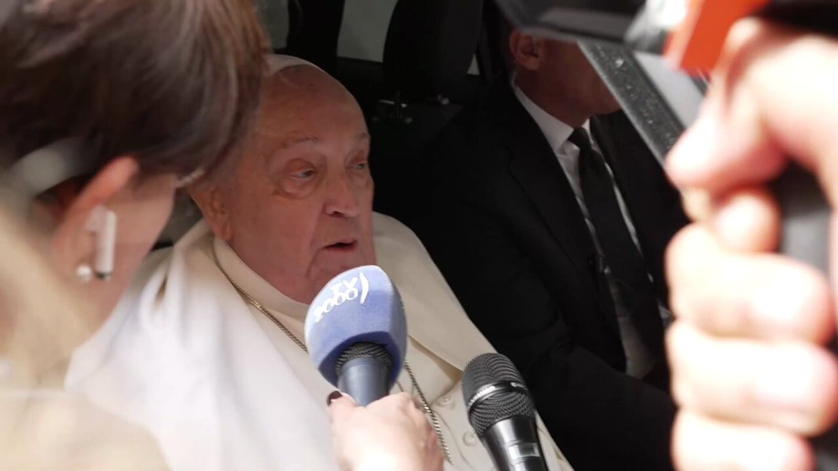 #PopeFrancis leaving Rome's Regina Coeli jail: "Every time I enter these doors, I ask myself, 'Why them and not me?'"