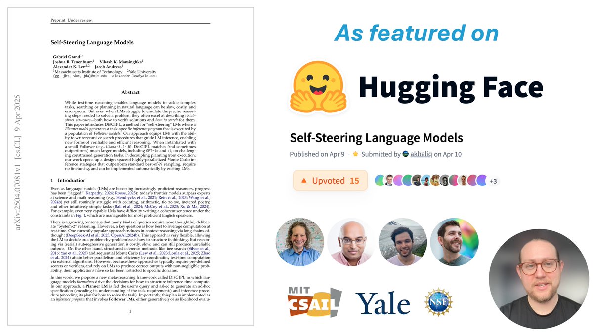 Tackling complex problems with LMs requires search/planning, but how should test-time compute be structured? Introducing Self-Steering, a new meta-reasoning framework where LMs coordinate their own inference procedures by writing code!