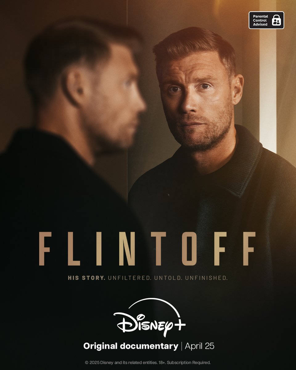 Freddie Flintoff: Unfiltered. Untold. Unfinished. Flintoff, a Disney+ Original documentary, streaming on April 25