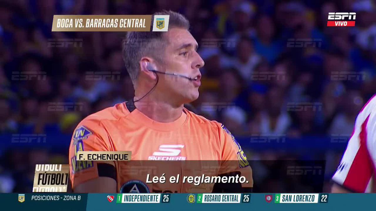 "Lee el reglamento", le dijo Echenique a Cavani. Hoy fue PARADO del arbitraje en Primera por un grave error por desconocer el reglamento... 🤦❌
