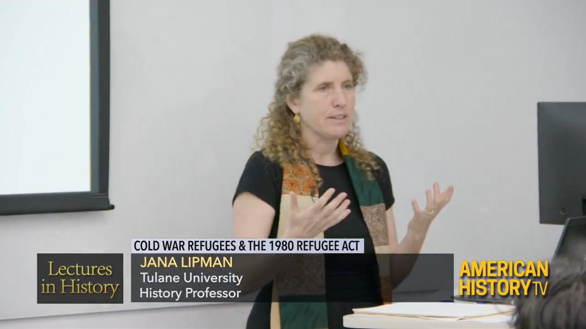 This week on our classroom series, "Lectures in History," @tulane professor Jana Lipman talks about Cold War refugees from Cuba and Vietnam and the impact of the Refugee Act of 1980. Watch on Saturday at 8pm ET on CSPAN 2