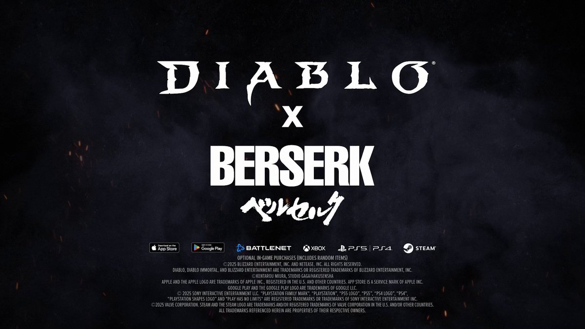 Trace the path of the Black Swordsman #DiabloImmortal x #Berserk Coming Soon