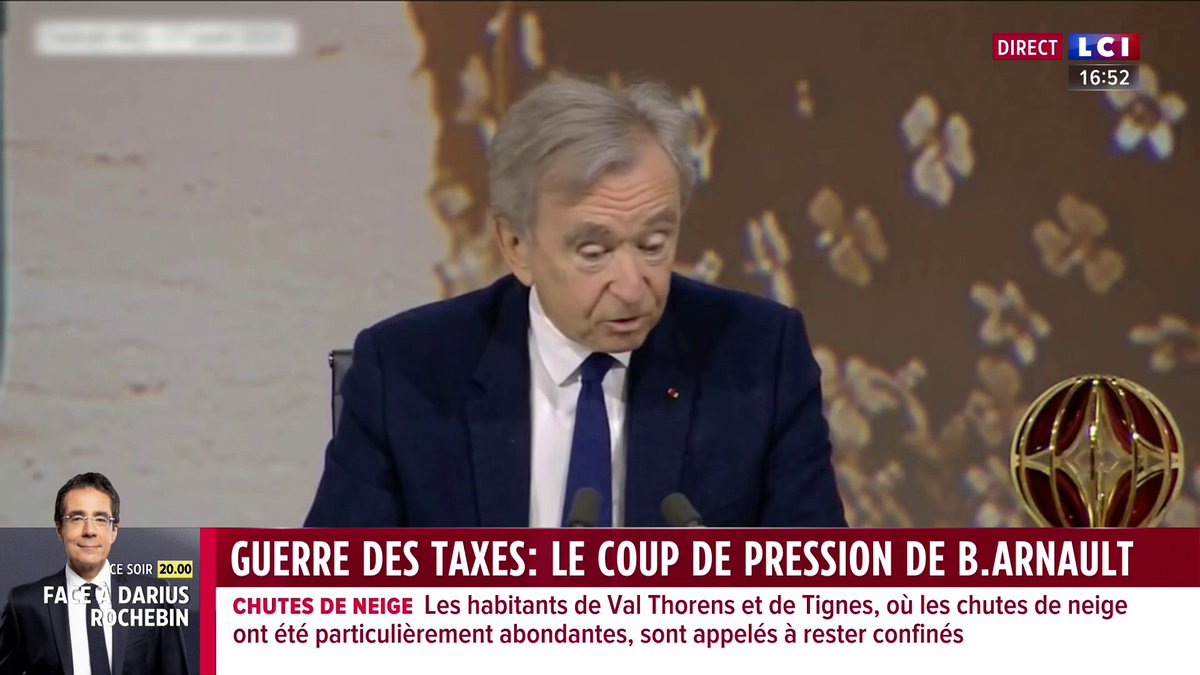 🚨ALERTE INFO Bernard Arnault plaide pour une “zone de libre-échange” entre l’Europe et les États-Unis. 1 570 entreprises françaises ont été vendues aux Américains entre 2015 et 2025, mais Bernard préfère quand c’est open bar..