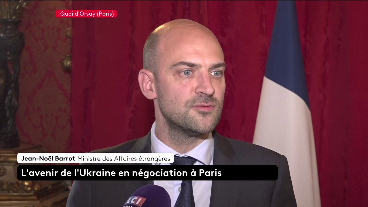 🔴 Ukraine : "On a longtemps craint que les Européens ne soient pas autour de la table. Aujourd'hui, c'est à Paris que se sont retrouvés pour la première fois les Européens, Américains et Ukrainiens" 🗣️ Jean-Noël Barrot, ministre des Affaires étrangères