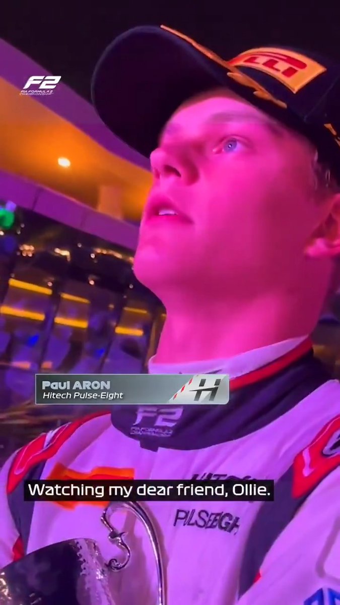 "Watching my dear friend, Ollie" 🥹 Paul Aron was proud to see Ollie Bearman make his Formula 1 debut in Jeddah last year, although we think Paul may have been happier with gaining a place on the starting grid 😅 #F2 #SaudiArabianGP