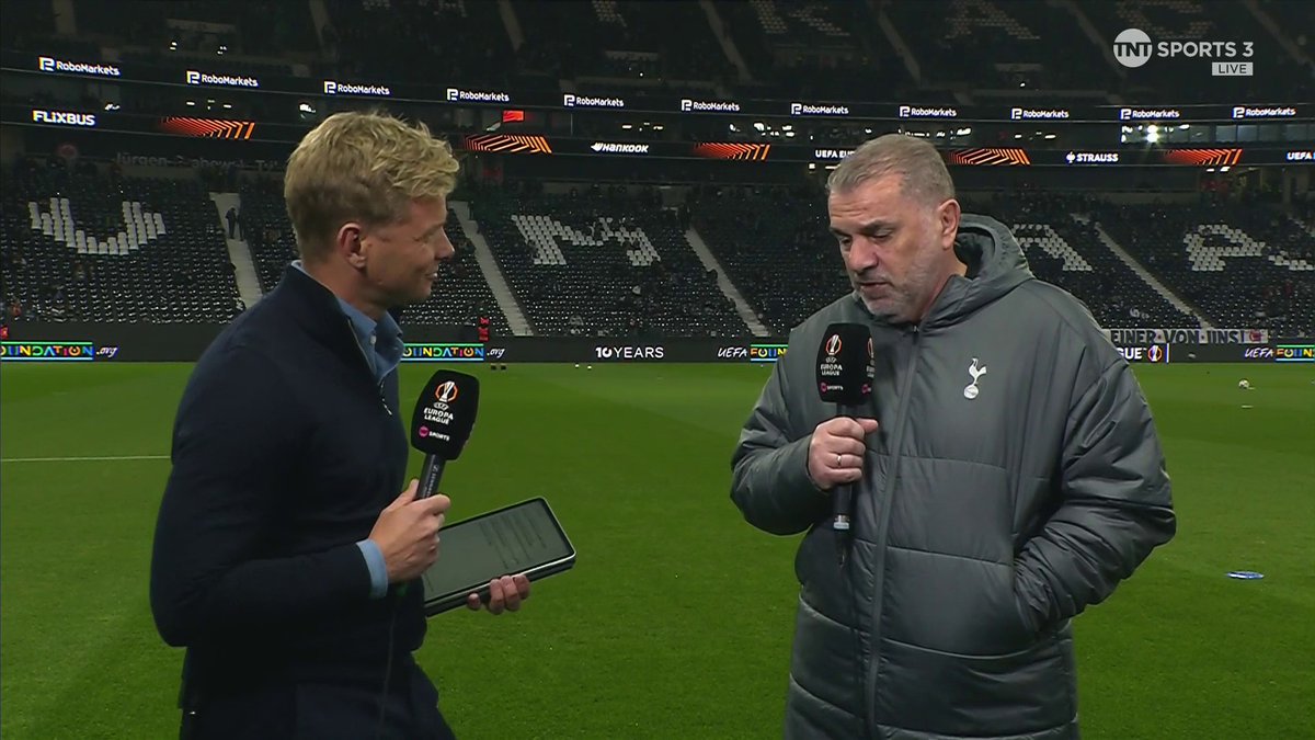 "A club like this hasn't been in many semi-finals..." Ange Postecoglou knows his Tottenham side have a big night ahead of themselves in Frankfurt 💪 📺 TNT Sports & discovery+ UK | 🎙 @jeffbrazier