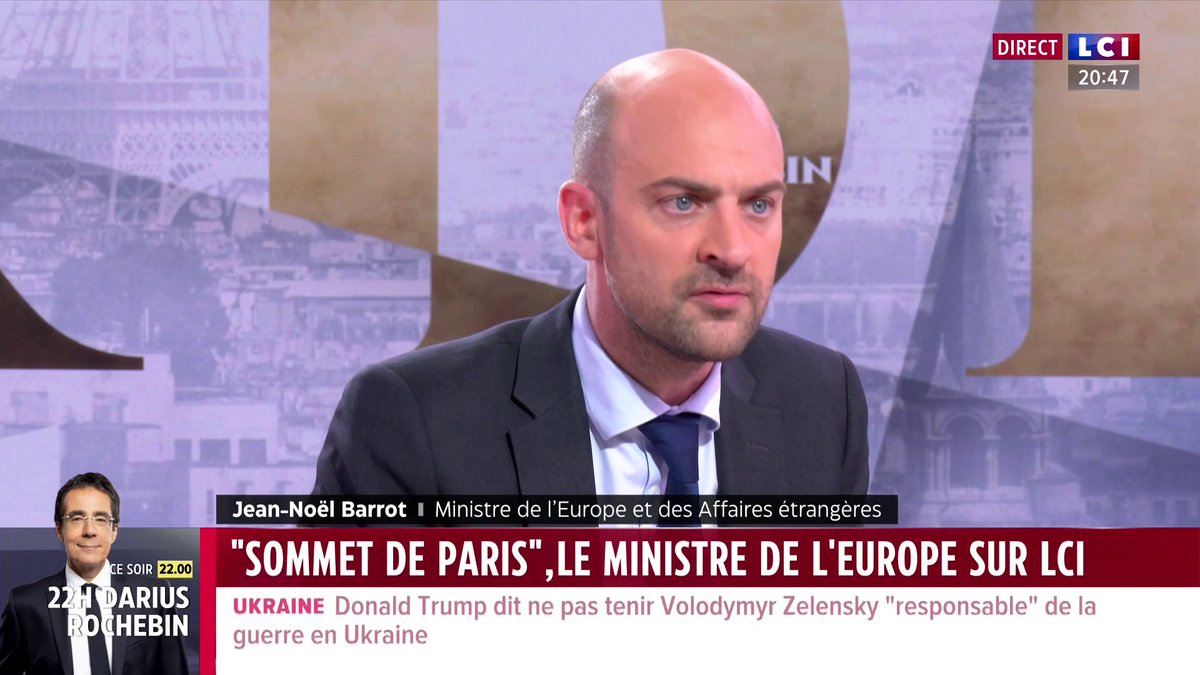 Soldats français sur le sol de ukrainien : "Si nous le faisions, ce serait dans l’intérêt de la sécurité nationale et des Français" affirme Jean-Noël Barrot (ministre de l'Europe et des Affaires étrangères)