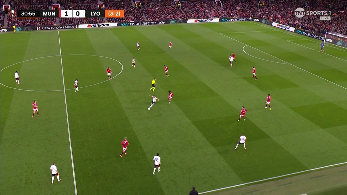 This run from Rayan Cherki... 😳 What a goal it would've been ⚽ 📺 TNT Sports &amp; discovery+ UK