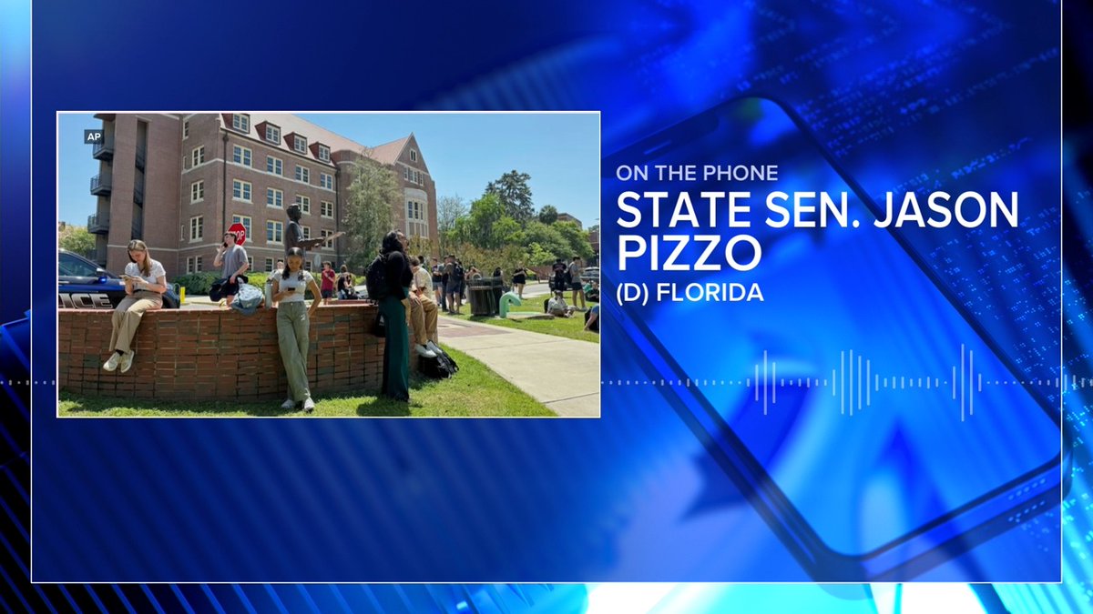 Florida State Sen. Jason Pizzo says he went down to Florida State University after learning his interns were on campus during the shooting. "I just raced down to the campus, let them know where we were, got their location and just stayed there until we were sure they were safe."