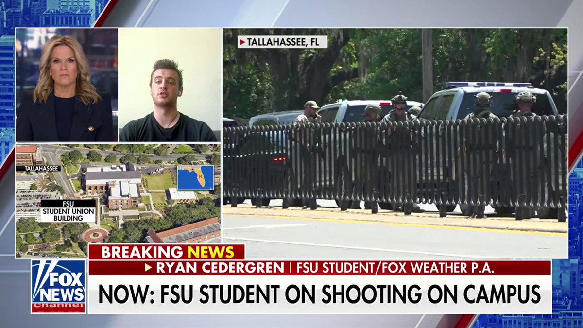 Florida State University student Ryan Cedergren opens up about hiding during the campus shooting on 'The Story.'