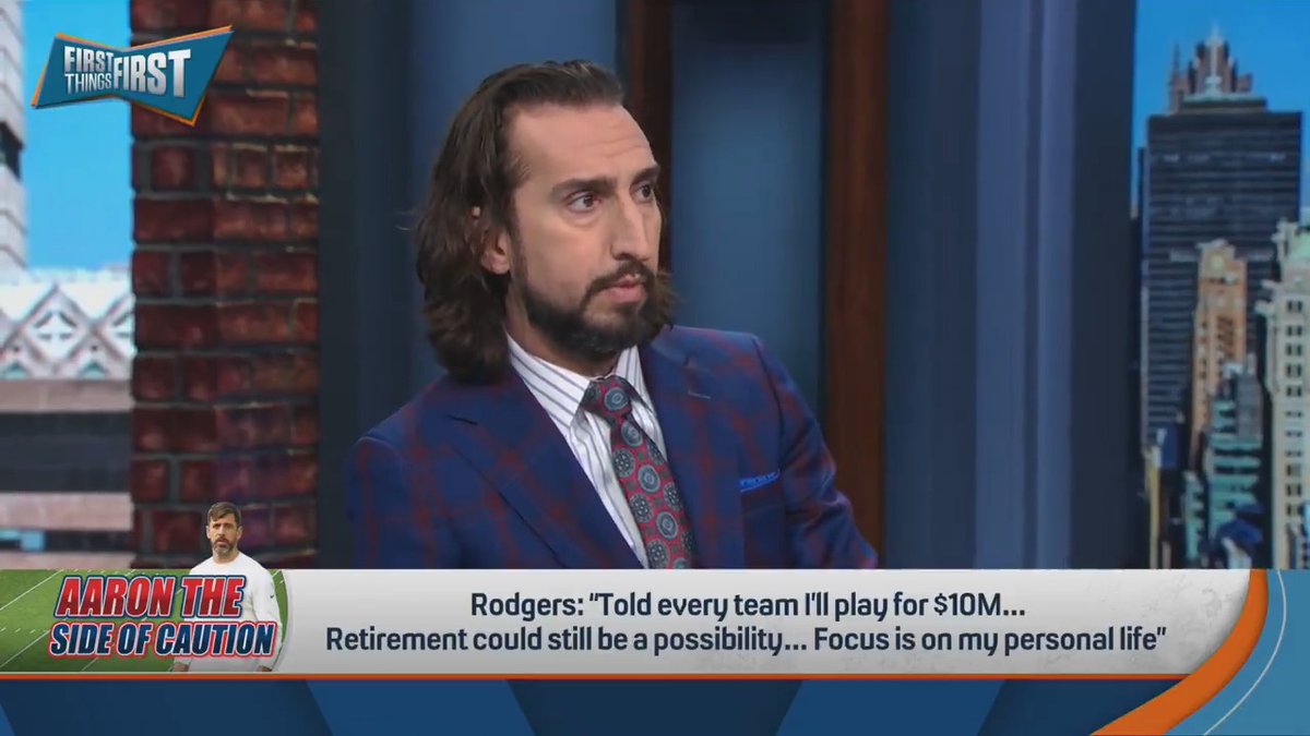 .nick wright has a message for teams interested in getting Aaron Rodgers: “No one should sign him this offseason.”