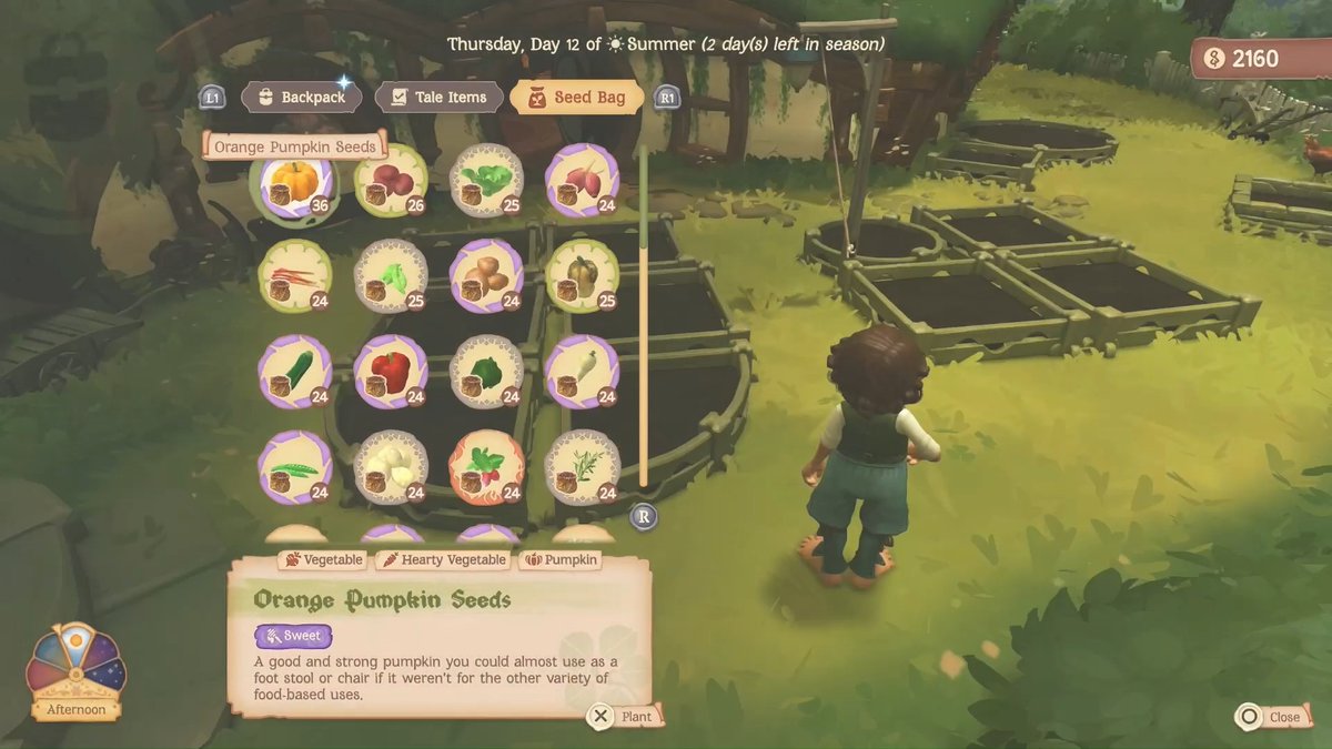 Fruits, veggies, spices and flowers — your garden awaits! Just be sure to have a watering can on hand 🍅🥬🌻 Learn more about gardening in Tales of the Shire. #cozy #hobbit #talesoftheshire #cozygaming #lotr