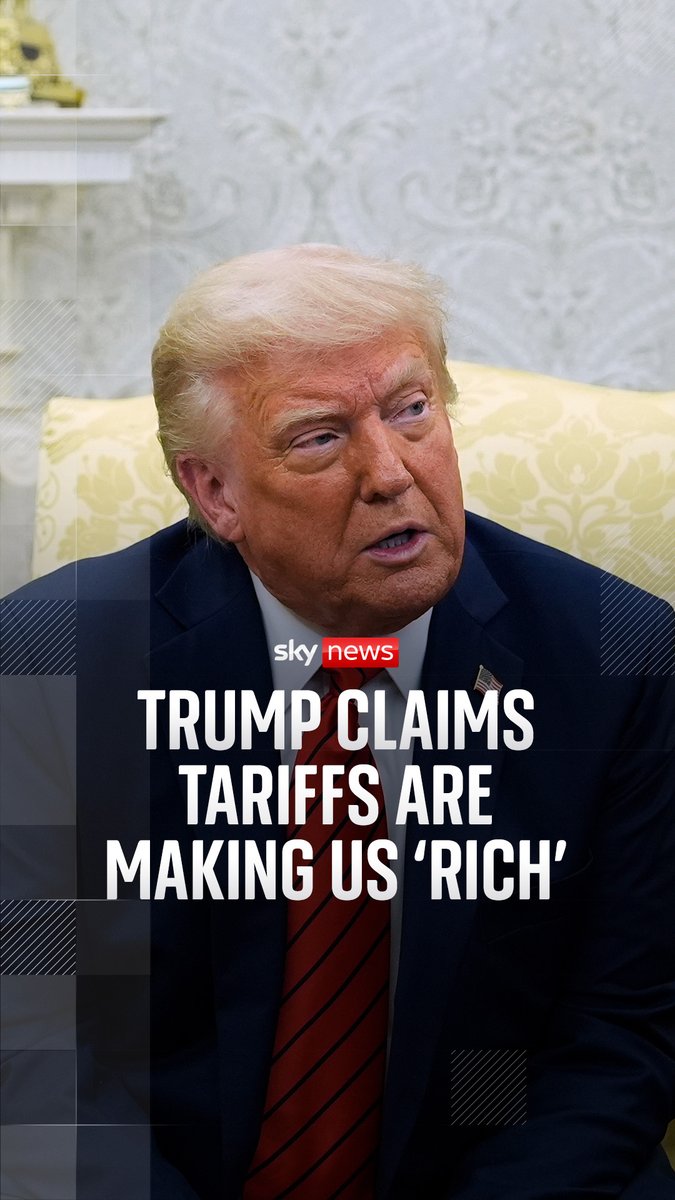 "Tariffs are making us rich." US President Donald Trump claims that America is "taking in billions and billions of dollars" as a result of global trade tariffs.