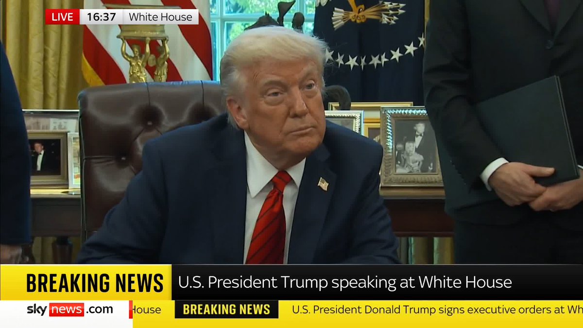 Donald Trump is asked if he will consider making changes to gun legislation after tonight's fatal shooting at a Florida university. The US president responds that he "will always protect the Second Amendment". Read more ➡️ 📺 Sky 501 and Freeview 233