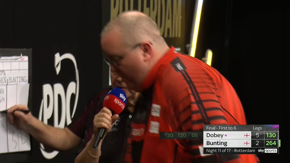 DOBEY REIGNS IN ROTTERDAM! 🖤🤍 Chris Dobey beats Stephen Bunting in the Rotterdam final to claim his first PL nightly win of the season! 🏆 What a night for Hollywood! 🌟