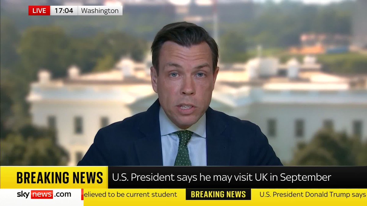 'Donald Trump is not a popular guy in the UK.' Mark Stone says the US President's trip to the UK in September 'will be shrouded with some degree of protest.' 📺 Sky 501, Virgin 602, Freeview 233 and YouTube