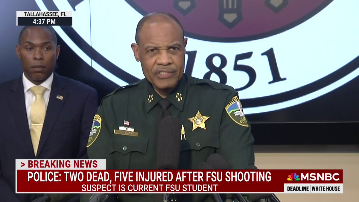 BREAKING: The suspect in the FSU shooting is the 20-year-old son of a current sheriff's deputy who had access to one of her weapons, according to Leon County Sheriff Walt McNeil.