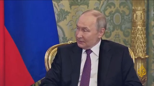 بوتين: #قطر تبذل جهودا كبيرة لحل القضية الفلسطينية، إنهاء الصراع الفلسطيني الإسرائيلي يمر بحل الدولتين #الأخبار #حرب_غزة