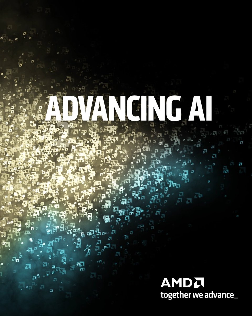 📅 Save the date: June 12 for Advancing AI 2025! AMD will showcase its vision for AI, and the hardware, software, partners and customers that are advancing it. 📺 Join Dr. Lisa Su, AMD execs, AI ecosystem partners, customers, and developers re-shaping the AI and high-performance computing landscape, live from San Jose →