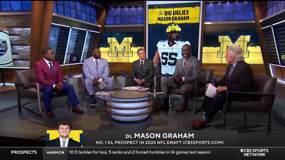 "Violent hands and a wrestling background — Two things that I love in a defensive lineman." — .Kevin Carter on Michigan Football DL Mason Graham