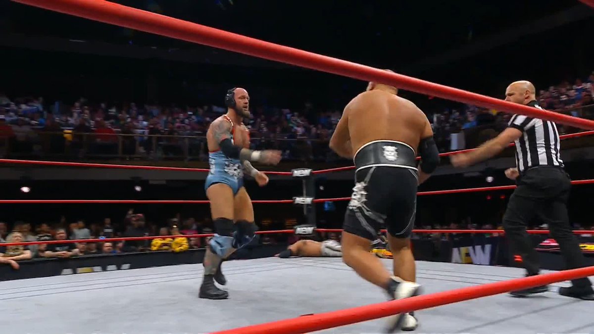 What the hell is Rocky Romero doing?! Watch #AEWCollision LIVE on TNT &amp; MAX @takesoup | Josh Alexander | @azucarroc | #TomohiroIshii