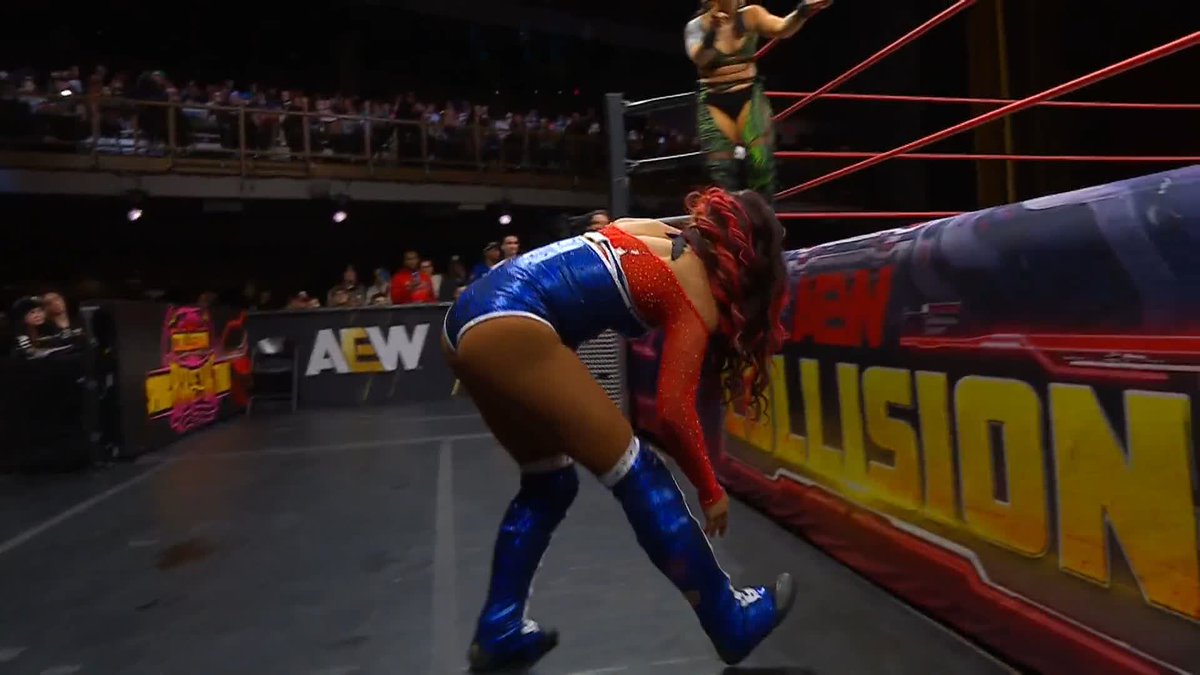 The competitors still active in the #OwenHartCup keep their eyes on the prize in "Timeless" Toni Storm's grasp! Watch #AEWCollision LIVE on TNT &amp; MAX Mercedes Moné Varnado | @HarleyCameron_ | julia hart | @CallMeKrisStat | #TimelessToniStorm